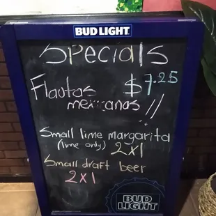 a menu