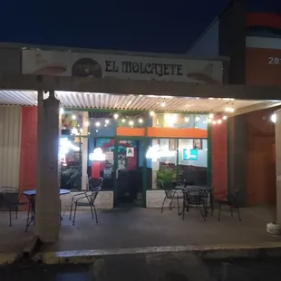 outside