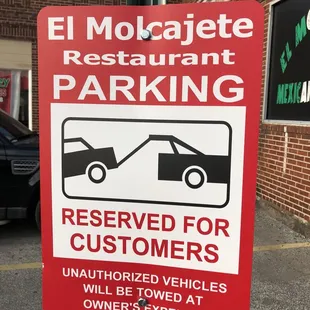 Customer parking only!