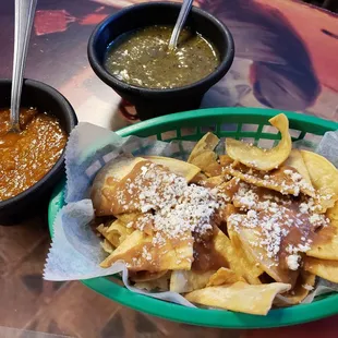 chips and fiery salsa