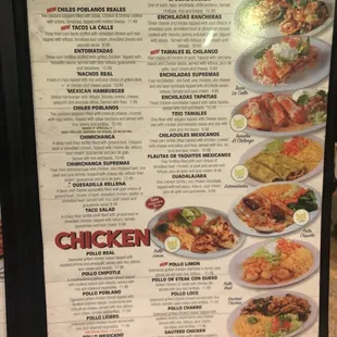 sushi and sashimi, menu