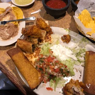 Sampler platter. So much food!! Great value