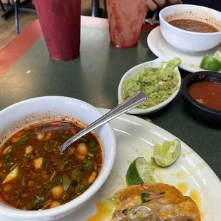 a plate of mexican food