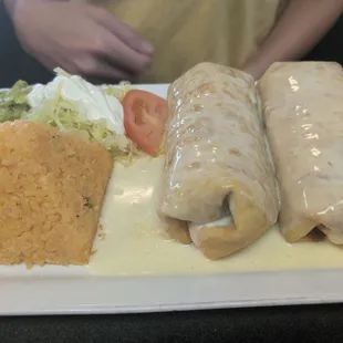 the burrito was huge!