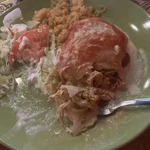 Chimichanga half eaten