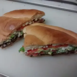 torta de asada, mexican steak sandwich, who doesnt love steak?