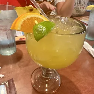 a glass of orange juice