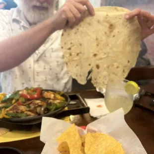 Homemade fresh tortillas