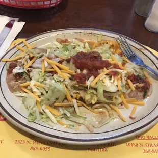 Bean tostada, disappointing