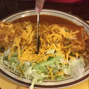 Chimichanga enchilada style