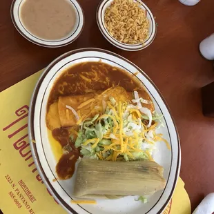 Lunch special with tamale