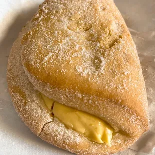 Soft pastry with a custard $.70