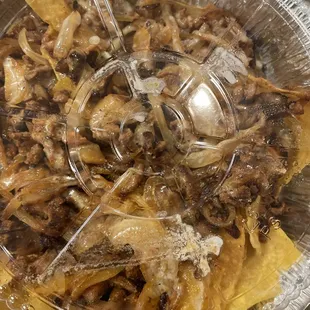 To go chicken Nachos
