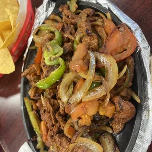 Steak fajitas
