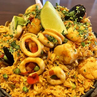 Peruvian Paella seafood