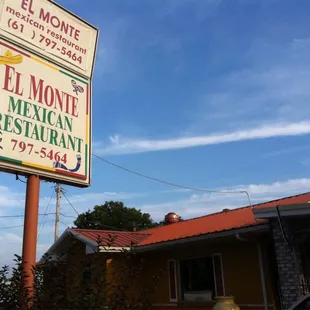 sign for el monte mexican restaurant