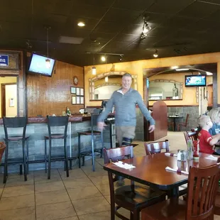 Mr little brother, he appears very pleased with the service