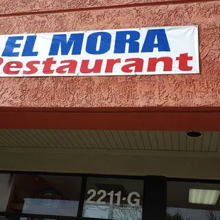 the front of the restaurant