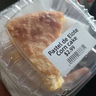 Pastel de Elote. Corn cake. My daughter enjoyed this. Said it was filling and sweeter than she expected.