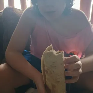 This breakfast burrito was HUGE.