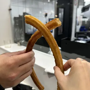 Churros and hot chocolate