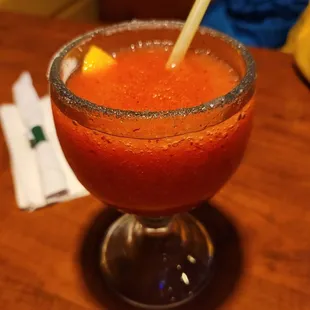 a drink with a straw in it