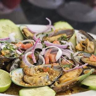 oysters and mussels, oysters, food, mussels, shellfish