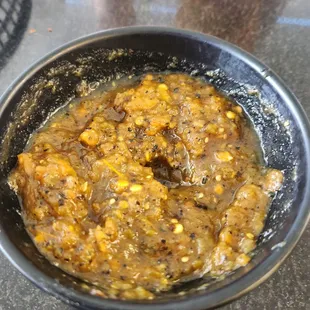 The salsa is delicious.