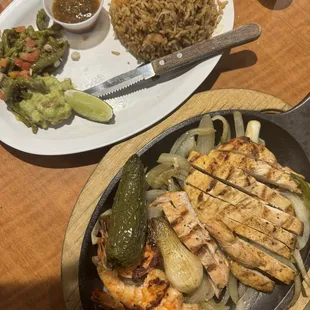 Shrimp and chicken parrilla