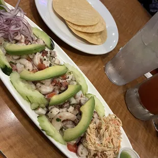 Mixed Ceviche plate