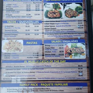 the menu