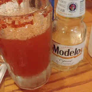 This spot was reccomended by a friend so far the michelada is good!