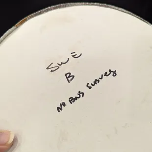 To go container indicating the enchiladas are again, bison