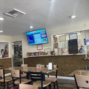 Dining room.  First time here