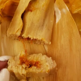 Tamales with no pork