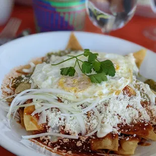 Veggie Chilaquiles!