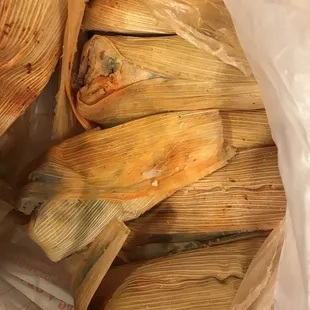 a bag of tamales