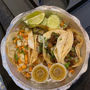 Chicken tacos 2, Tacos steak 2 tacos,