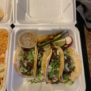 a variety of tacos