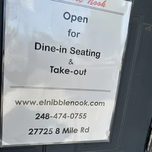 a sign on a door