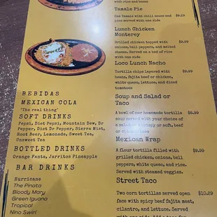 Menu front