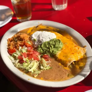 Steak Fajita Burrito Plate