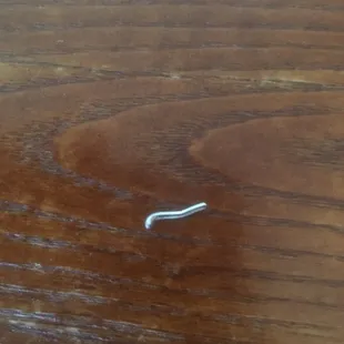 a piece of food on a wooden table