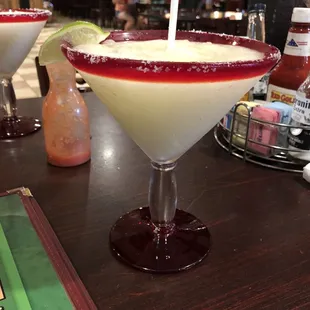 Decent margaritas made in the frozen yogurt machine.