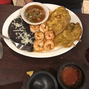 Tilapia with grilled shrimp