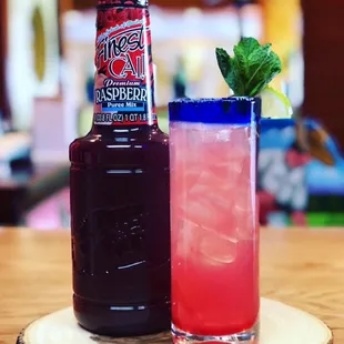 two drinks on a table