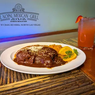 mole with mimosa