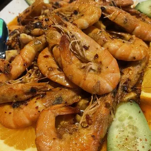 Botana camarones dinamita con pulpo