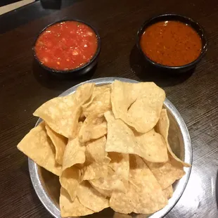 C &amp; S  Both salsas tasty