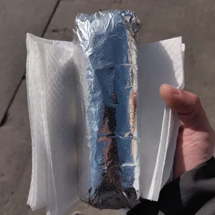 Size of the lunch burrito, respectable